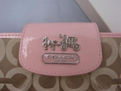 discounted coach wallets - 41986 pink/apricot